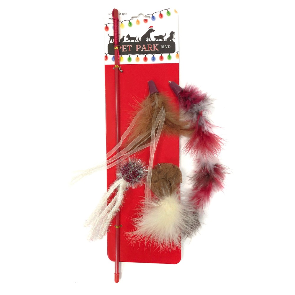 PETPARK ИГРУШКА ДЛЯ КОШЕК CHRISTMAS ДРАЗНИЛКА, 5 СМЕННЫХ НАКОНЕЧНИКОВ