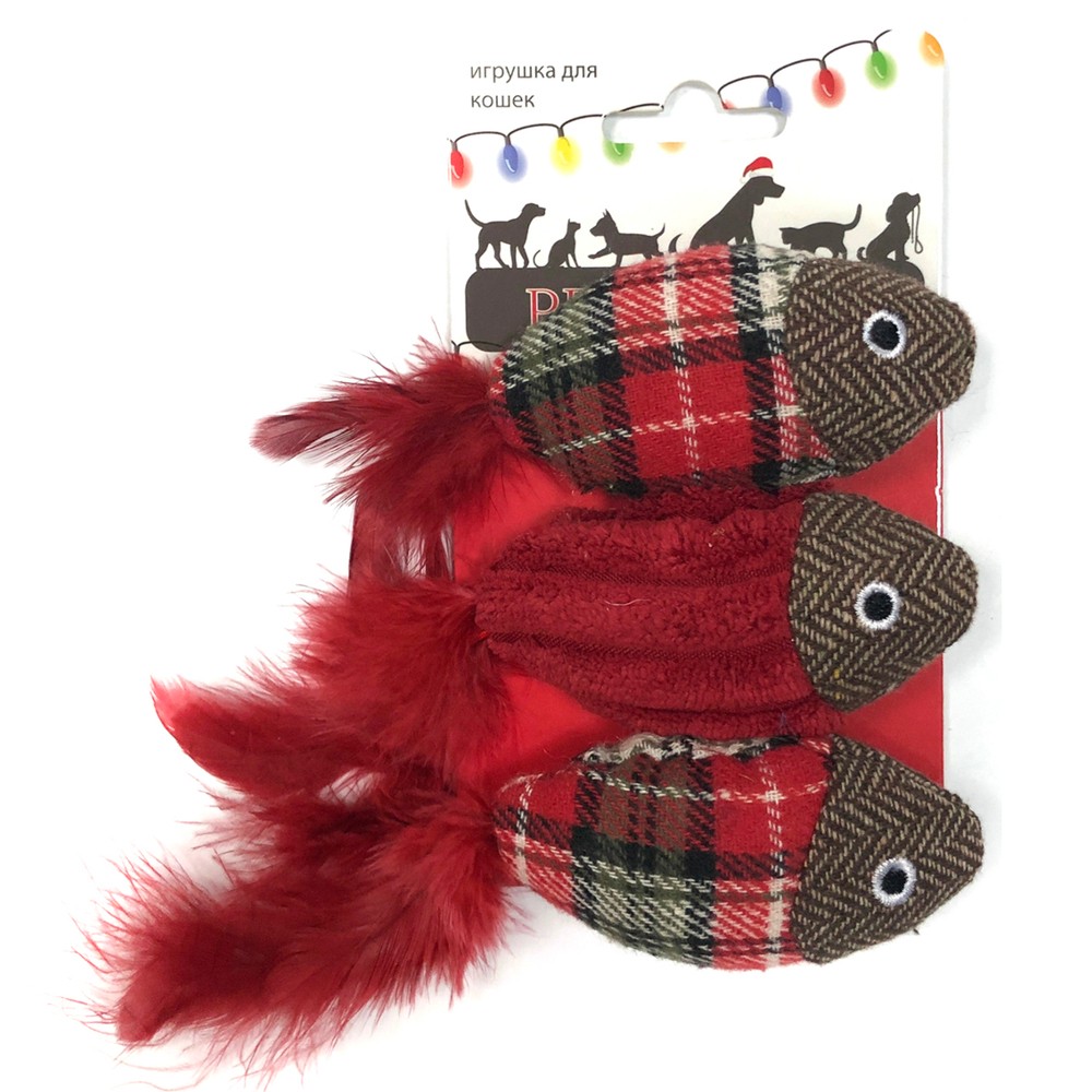 PETPARK ИГРУШКА ДЛЯ КОШЕК CHRISTMAS РЫБКИ (3 ШТ.)