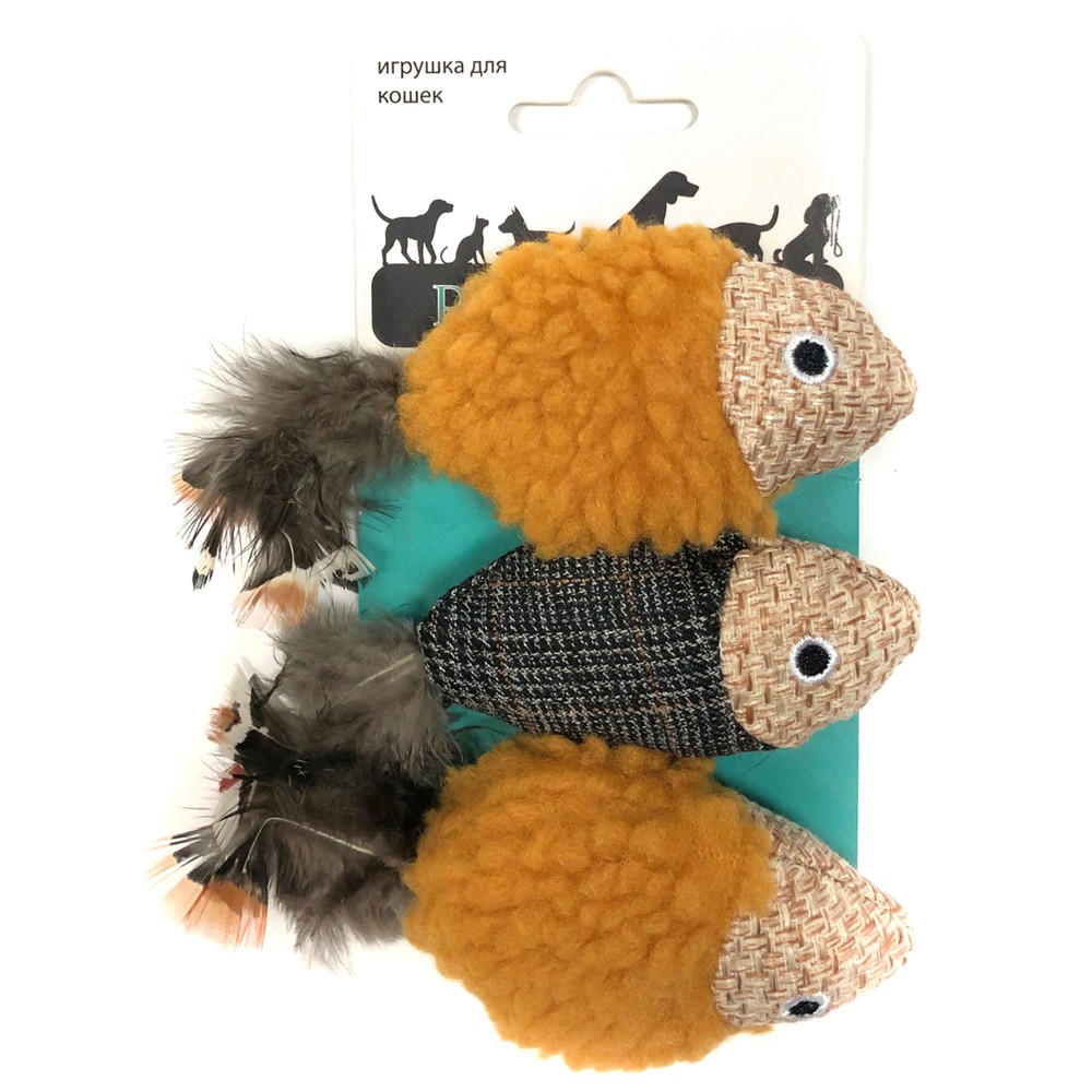 PETPARK ИГРУШКА ДЛЯ КОШЕК РЫБКИ 3 ШТ
