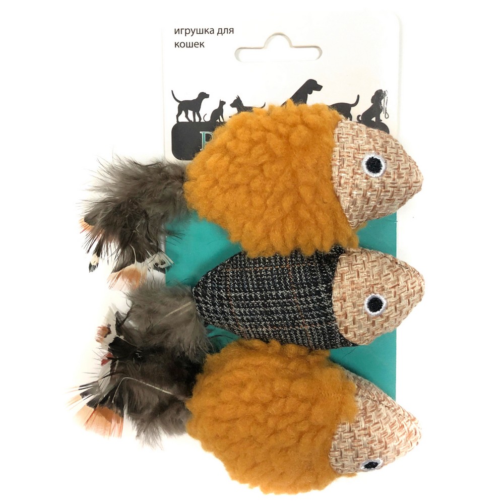 PETPARK ИГРУШКА ДЛЯ КОШЕК РЫБКИ 3 ШТ