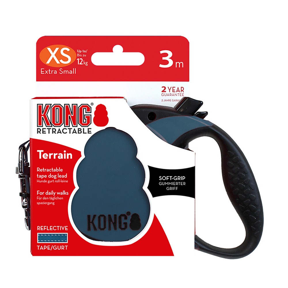 KONG РУЛЕТКА TERRAIN XS (ДО 12 КГ) ЛЕНТА 3 МЕТРОВ СИНИЙ