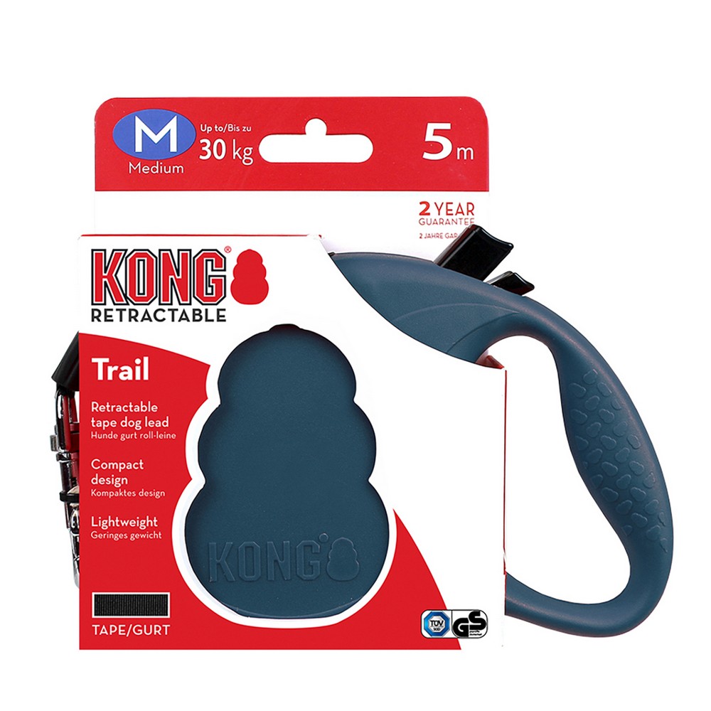 KONG РУЛЕТКА TRAIL M (ДО 30 КГ) ЛЕНТА 5 МЕТРОВ СИНИЙ