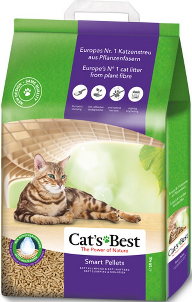 Наполнитель Cat's Best Smart Pellets Древесный комкующийся