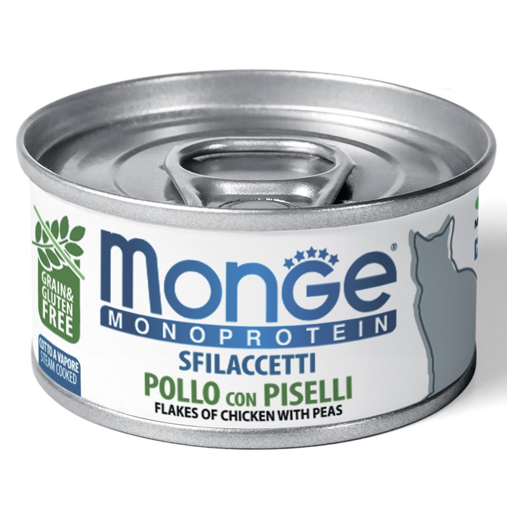 Monge Cat Monoprotein мясные хлопья для кошек из курицы с горошком Monge Cat Monoprotein мясные хлопья для кошек из курицы с горошком