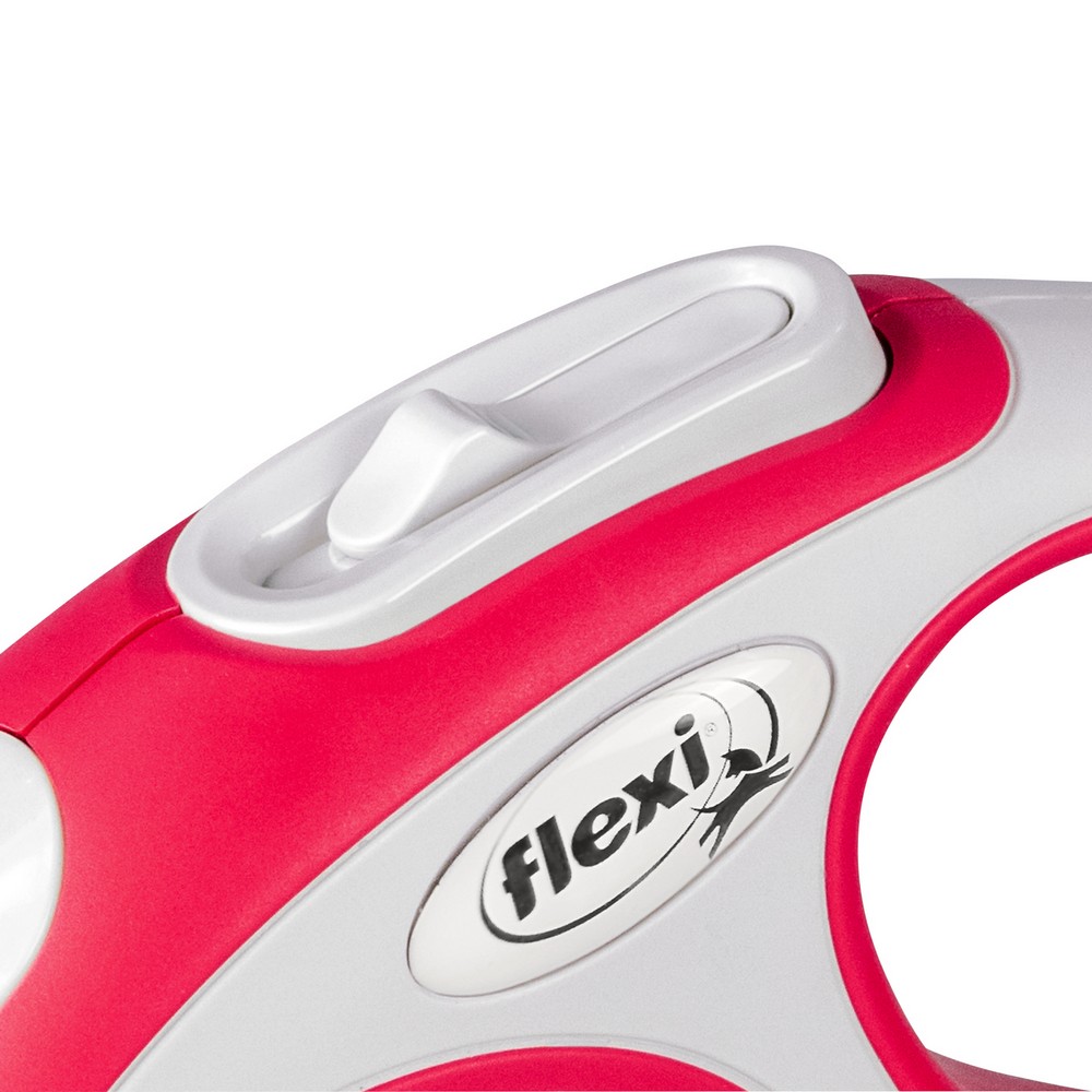 FLEXI рулетка NEW LINE Comfort XS (до 8 кг) трос 3 м серый/красный