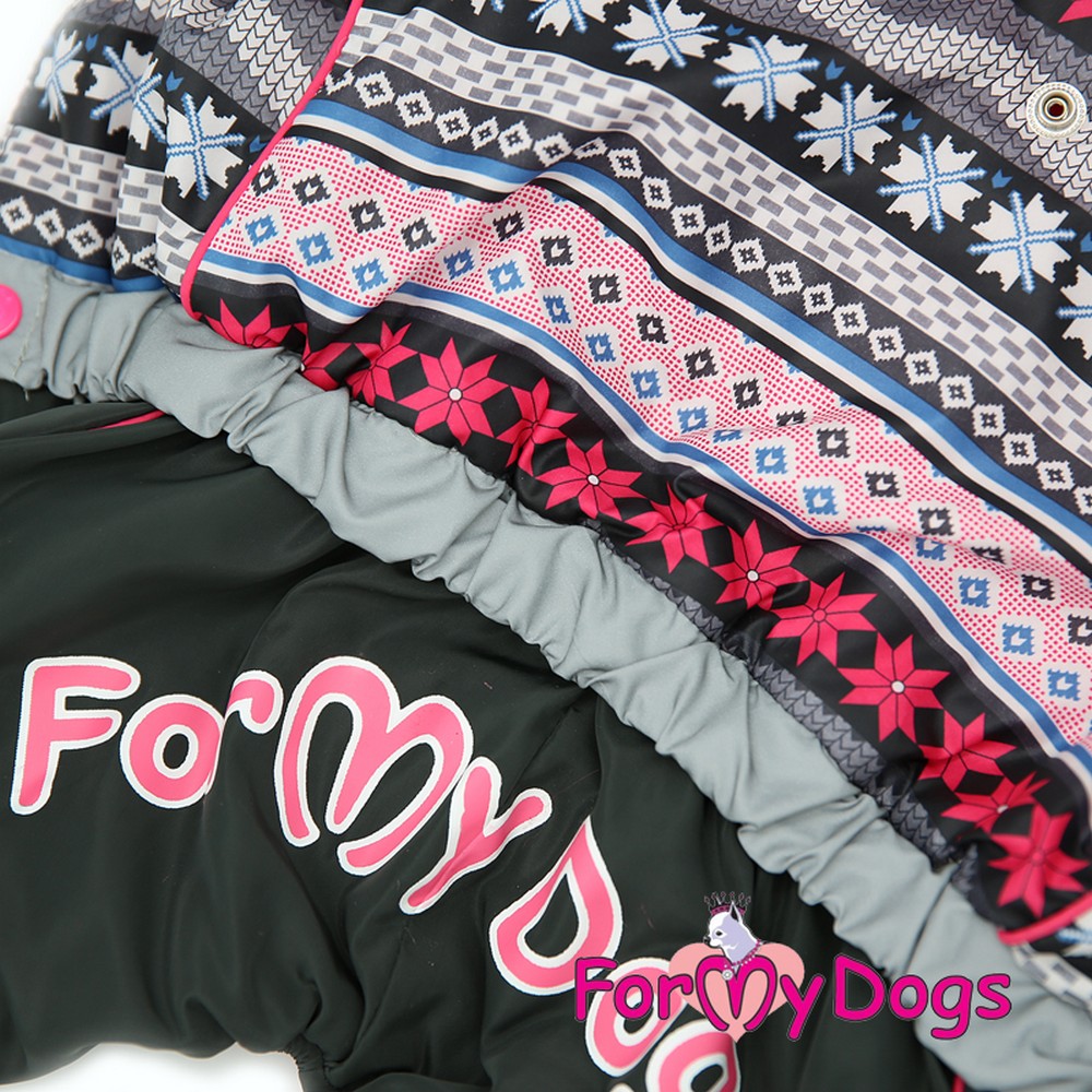 ForMyDogs Комбинезон серо/розовый для девочек р.8 FW455-2017F