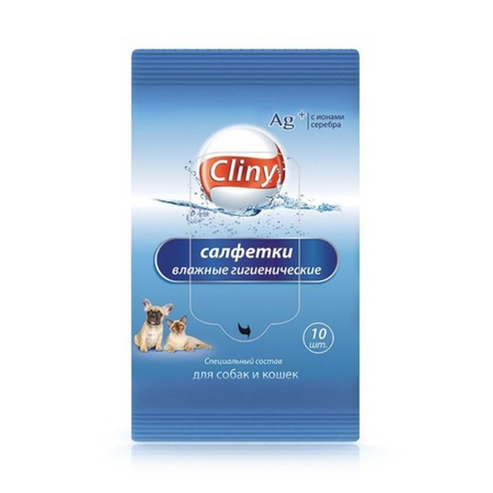 Экопром Cliny K101 Салфетки влажные гигиенические д/собак и кошек 10шт