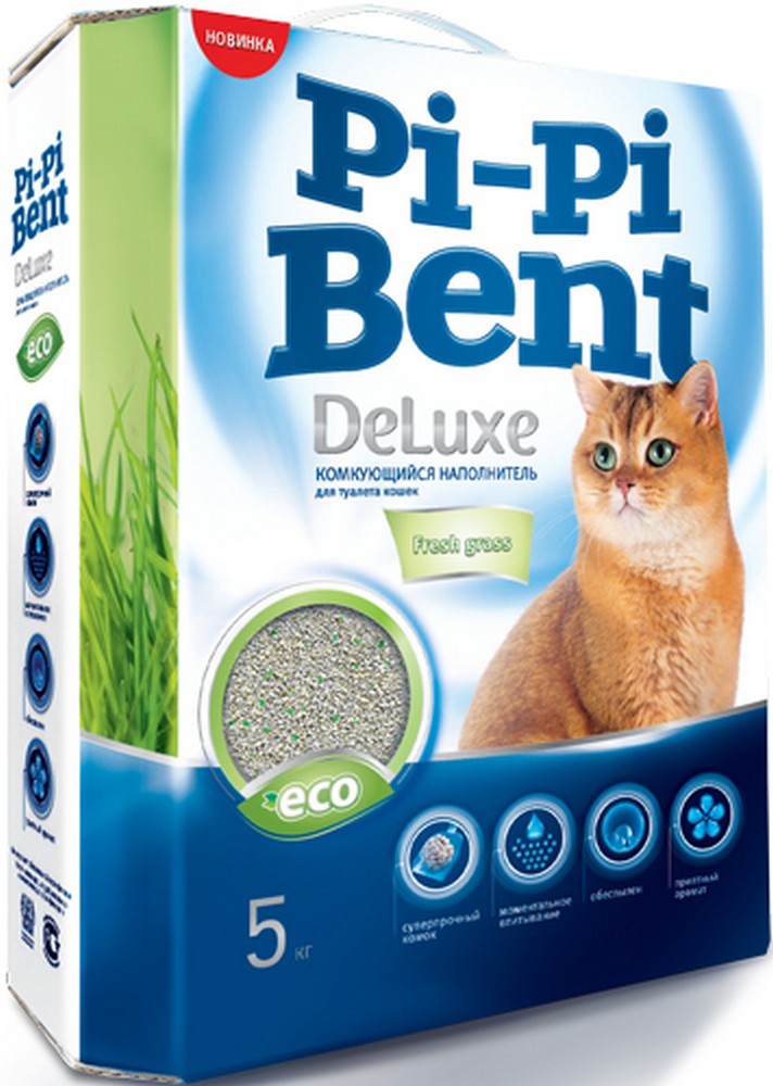 Pi-Pi-Bent Наполнитель DeLuxe комкующийся 3+1 для кошек