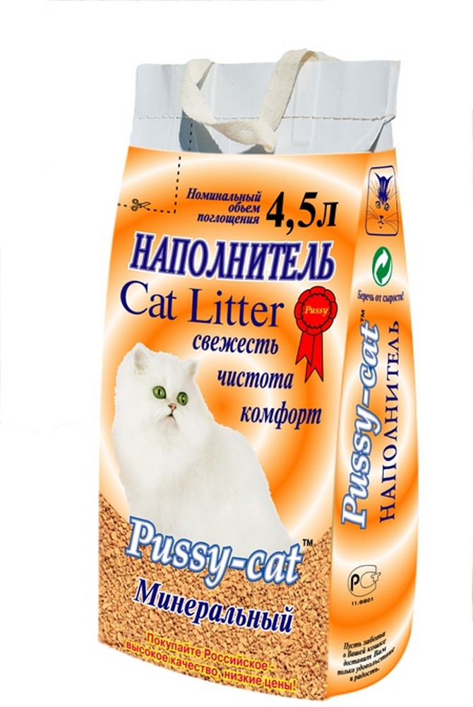 Наполнитель ПУСИ-КЕТ впитывающий минеральный (желтый)