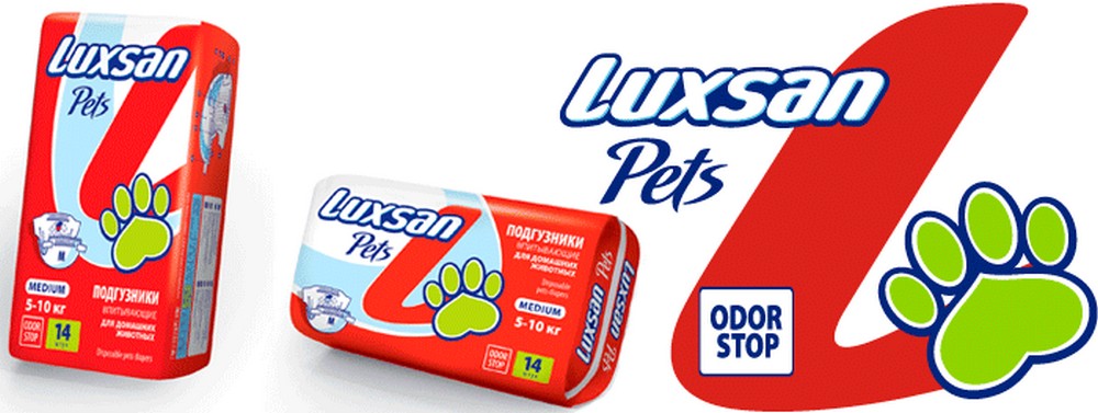 Подгузники LUXSAN Premium для животных Medium 5-10 кг №14 /14шт