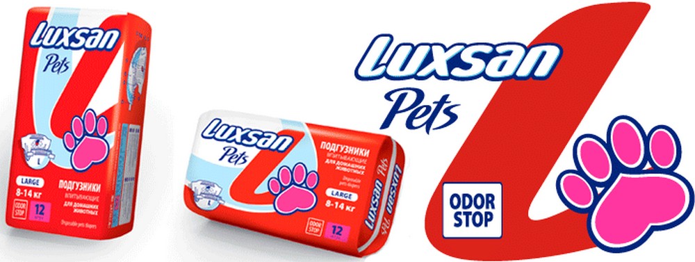 Подгузники LUXSAN Premium для животных Large 8-14 кг №12 /12шт