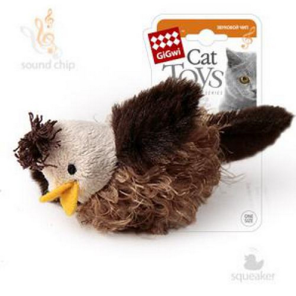 GiGwi 75223 Игрушка д/кошек Птичка со звуковым чипом