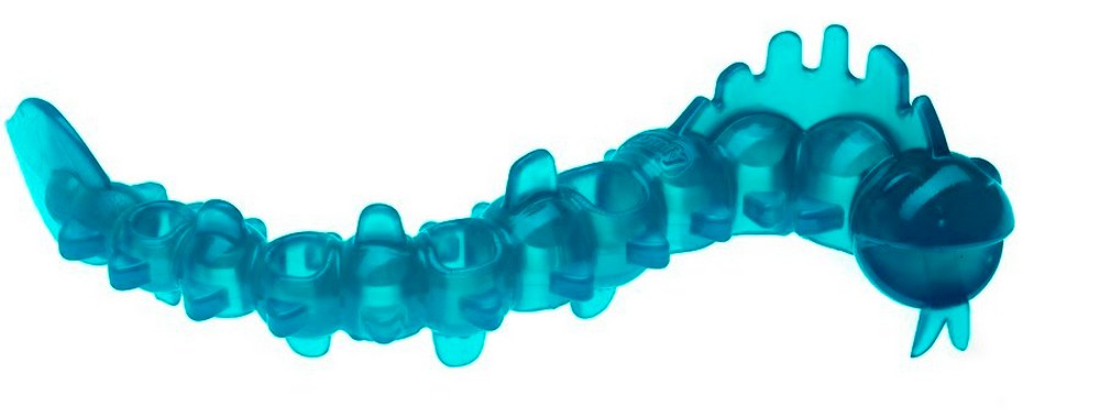 COMFY TOY SNACKY WORM turquoise Игрушка для собак 22x8см