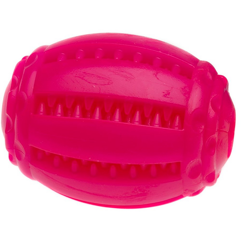 COMFY TOY MINT DENTAL RUGBY pink. Игрушка для собак 8x6.5см