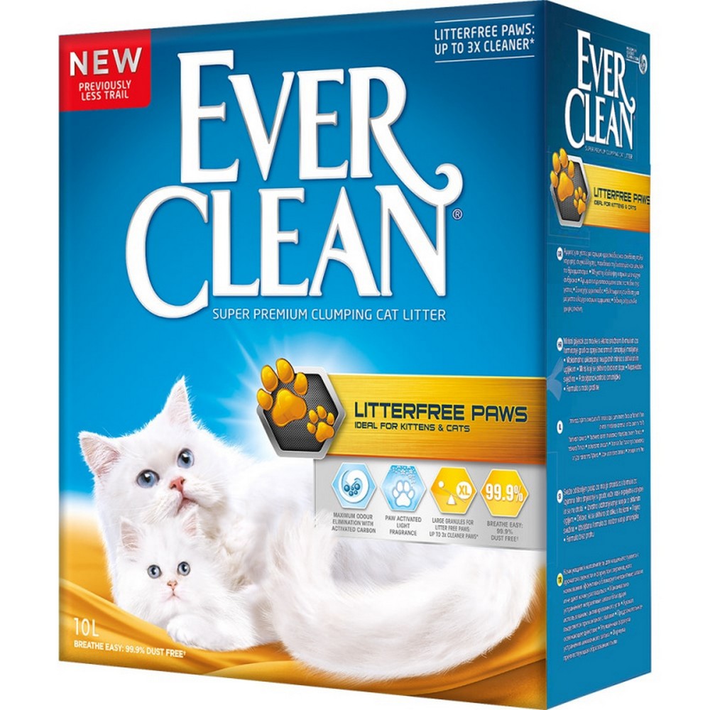 EVER CLEAN Litter Free Paws Наполнитель для кошек комкующийся, для идеально чистых лап