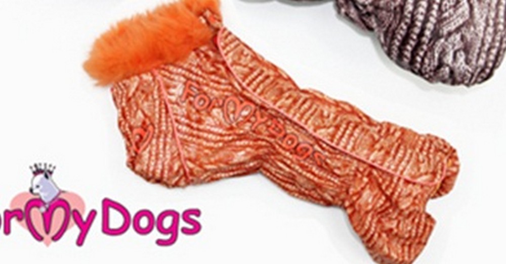 ForMyDogs Комбинезон оранжевый для девочек таксы р.TC2