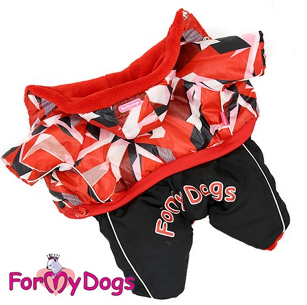 ForMyDogs Комбинезон красно/черный для девочек р.14