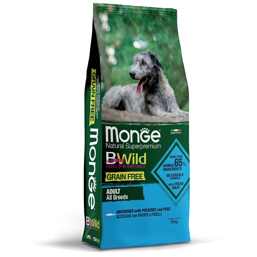 Monge All Breeds Adult Acciughe Беззерновой корм для cобак всех пород, Анчоус картофель Monge All Breeds Adult Acciughe Беззерновой корм для cобак всех пород, Анчоус картофель