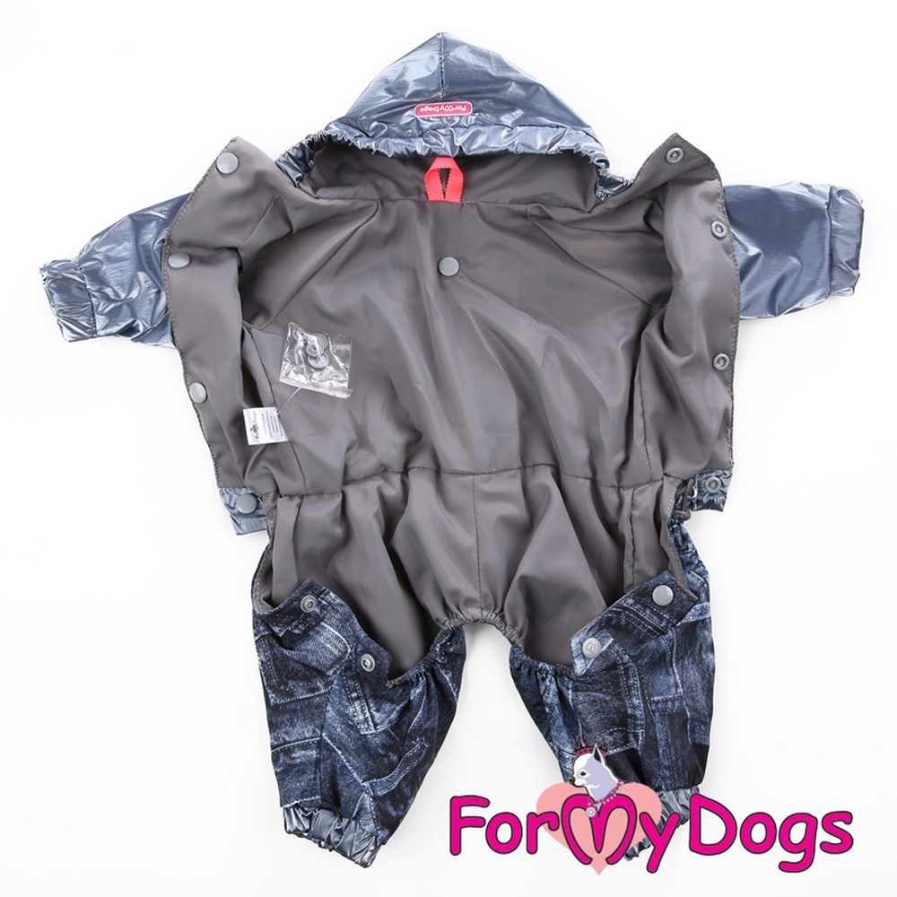 ForMyDogs Дождевик графит для мальчика 364SS-2019 M