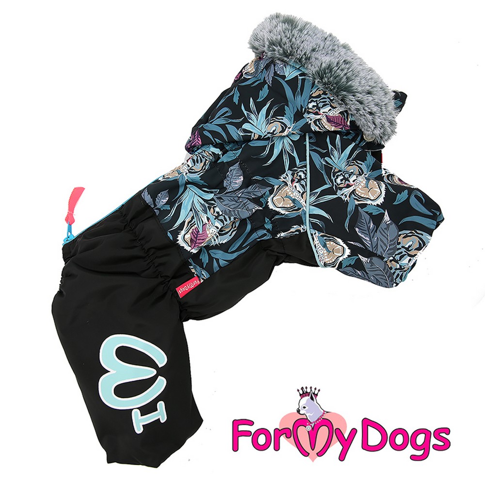 ForMyDogs Комбинезон "Тигр" черный для мальчиков FW522-2018 M