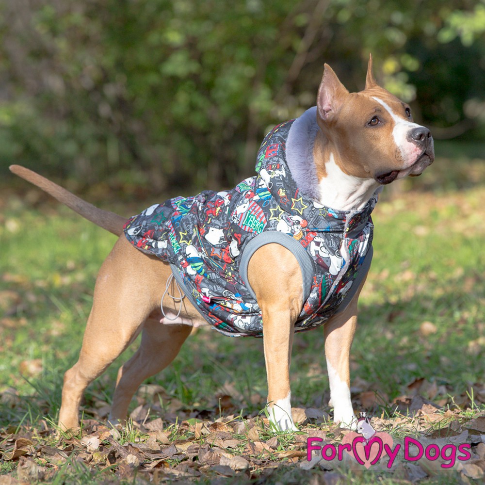 ForMyDogs Куртка BIG "Снупи" серая
