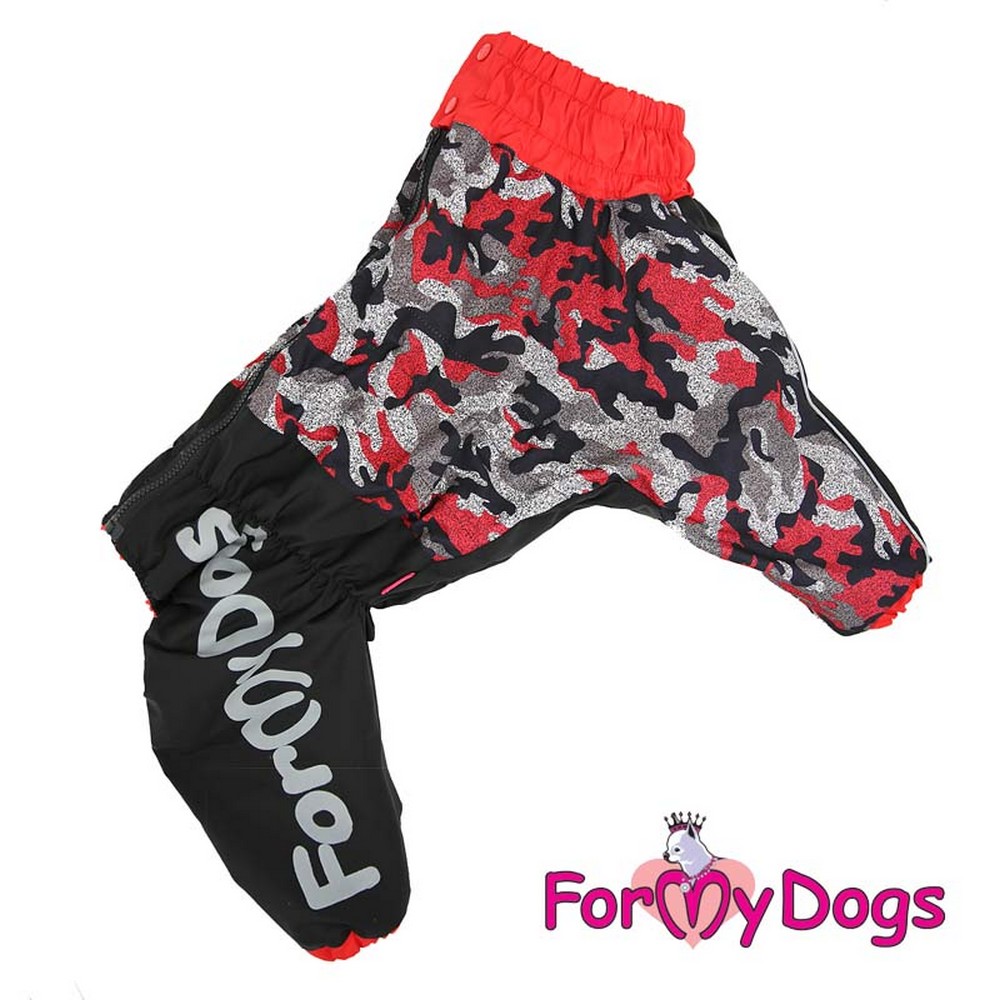 ForMyDogs Комбинезон BIG черно/красный для девочек