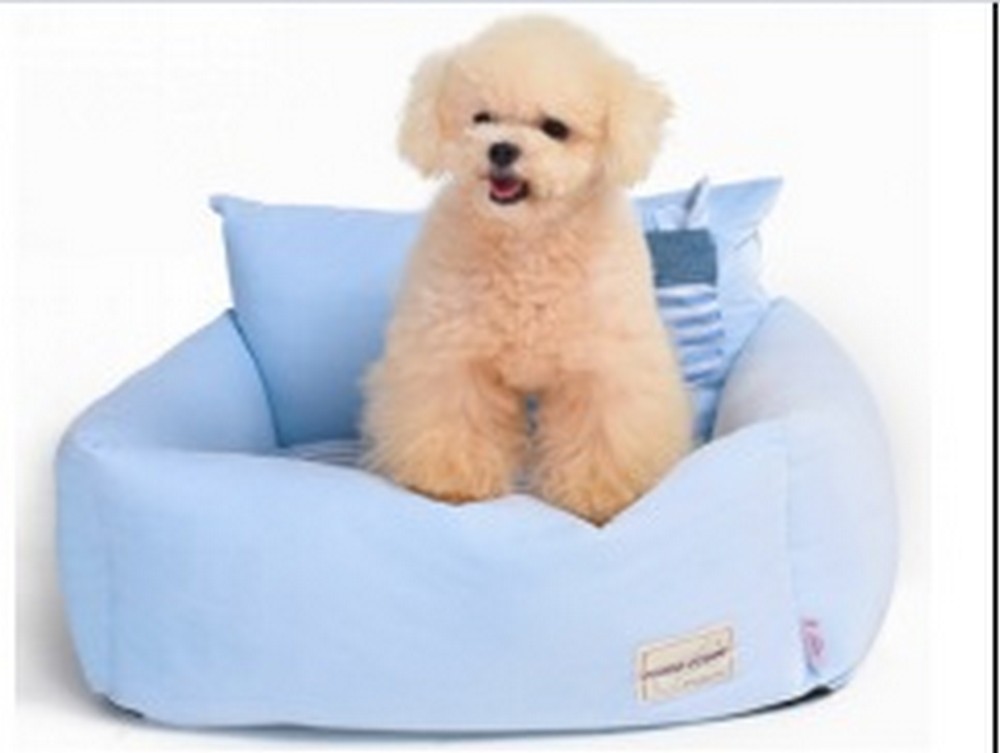 Лежак для собак PET BEDS QR-02 Blue Crystal Velvet L：70*58*20