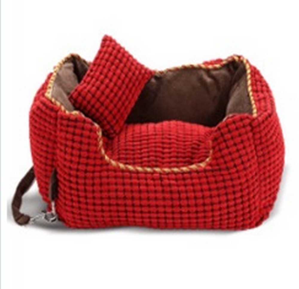 Лежак для собак PET BEDS PTL-TMB1014 Red Corduroy XXL:110*80*25cm