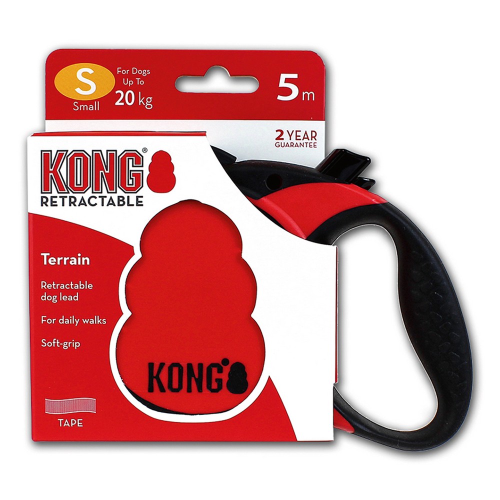 KONG РУЛЕТКА TERRAIN S (ДО 20 КГ) ЛЕНТА 5 МЕТРОВ КРАСНАЯ
