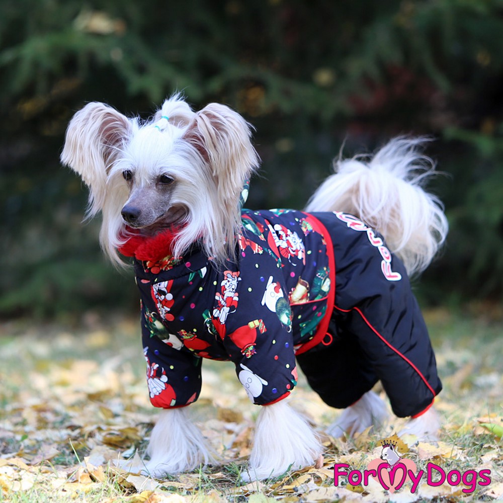 ForMyDogs Комбинезон зимний Новый год и санта для мальчиков