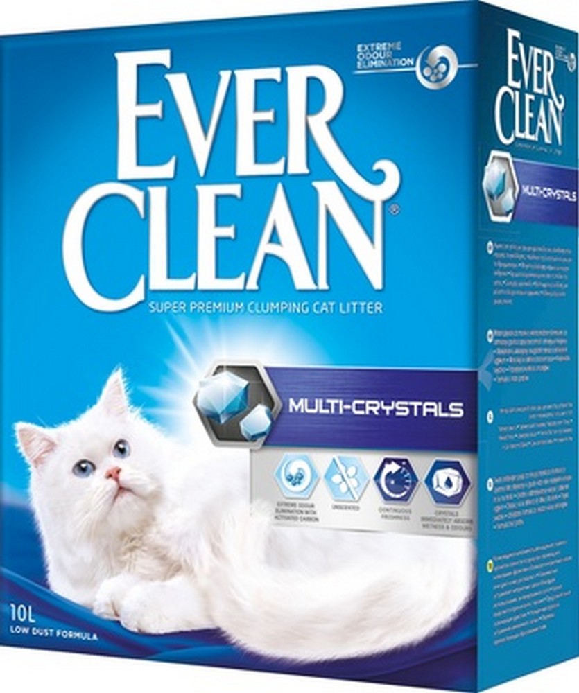 EVER CLEAN Multi Crystals Наполнитель для кошек комкующийся с силикагелем