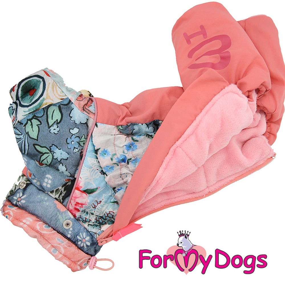 ForMyDogs Комбинезон "Пэчворк"оранж для девочек 22