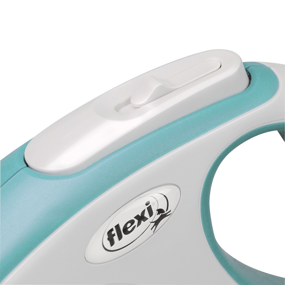 FLEXI рулетка New LINE Comfort S (до 15кг) лента 5 м серый/голубой