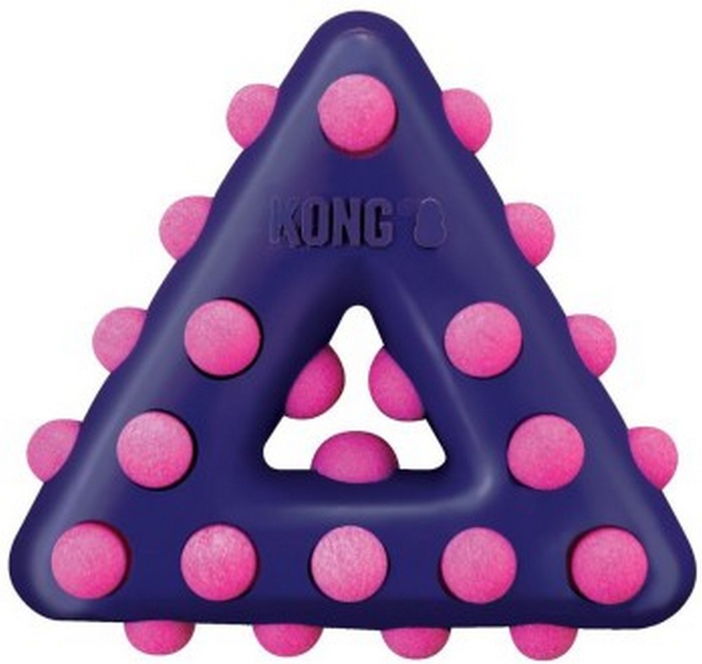 KONG игрушка для собак Dotz треугольник малый 11 см