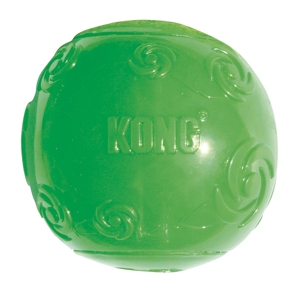 KONG игрушка для собак Сквиз Мячик очень большой резиновый с пищалкой 9 см