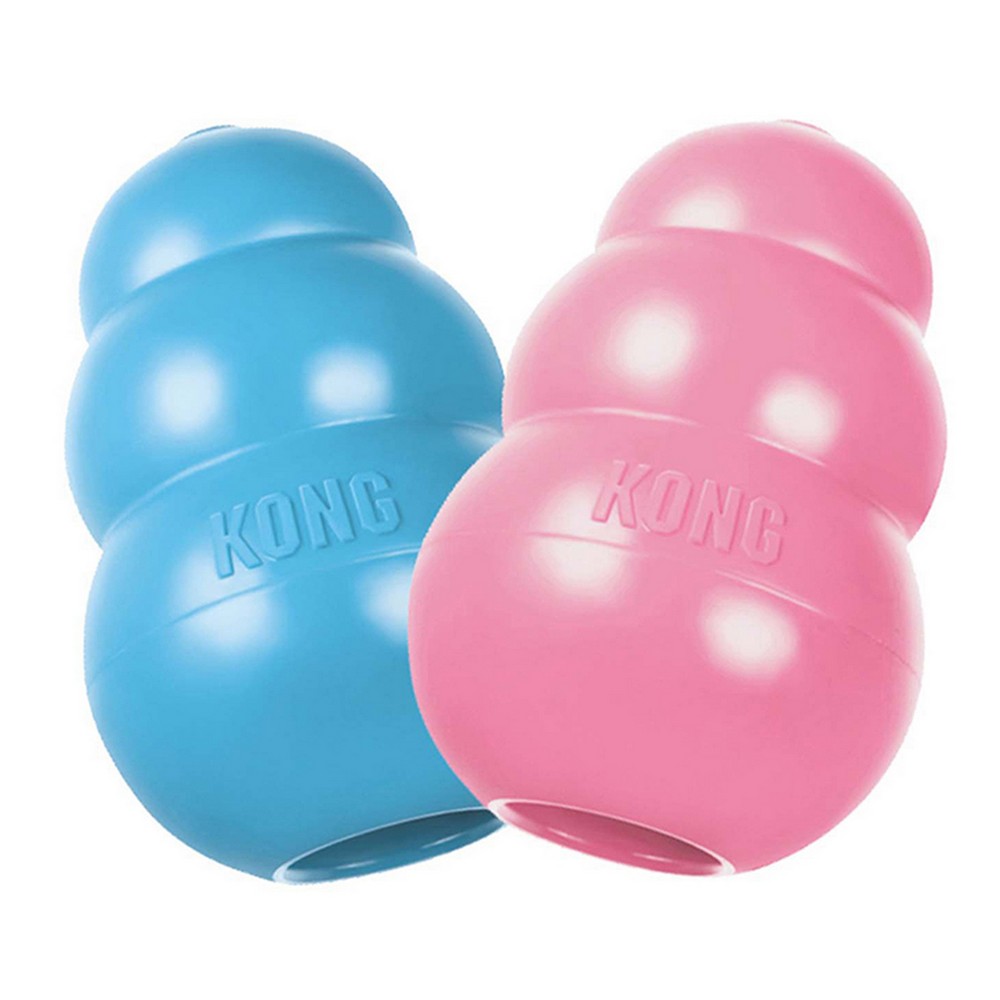 KONG Puppy игрушка для щенков классик M 8х5 см средняя цвета в ассортименте: розовый, голубой