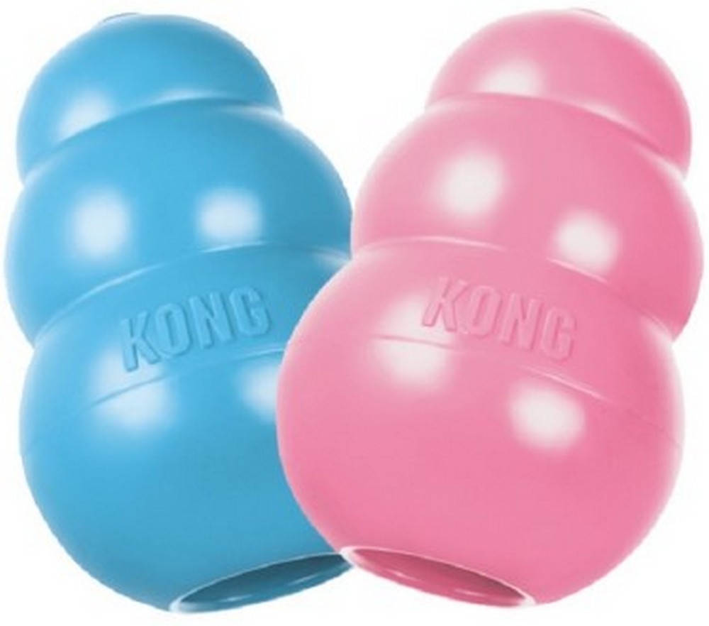 KONG Puppy игрушка для щенков классик M 8х5 см средняя цвета в ассортименте: розовый, голубой KONG Puppy игрушка для щенков классик M 8х5 см средняя цвета в ассортименте: розовый, голубой