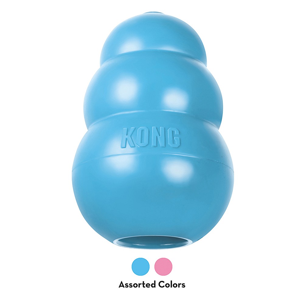 KONG Puppy игрушка для щенков классик S 7x4 см маленькая цвета в ассортименте: розовый, голубой