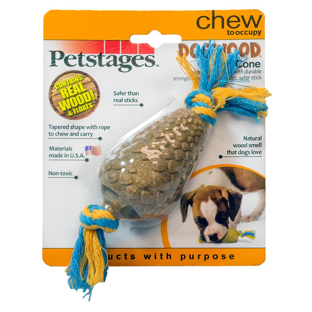 Petstages игрушка для собак Dogwood Шишка 14 см маленькая