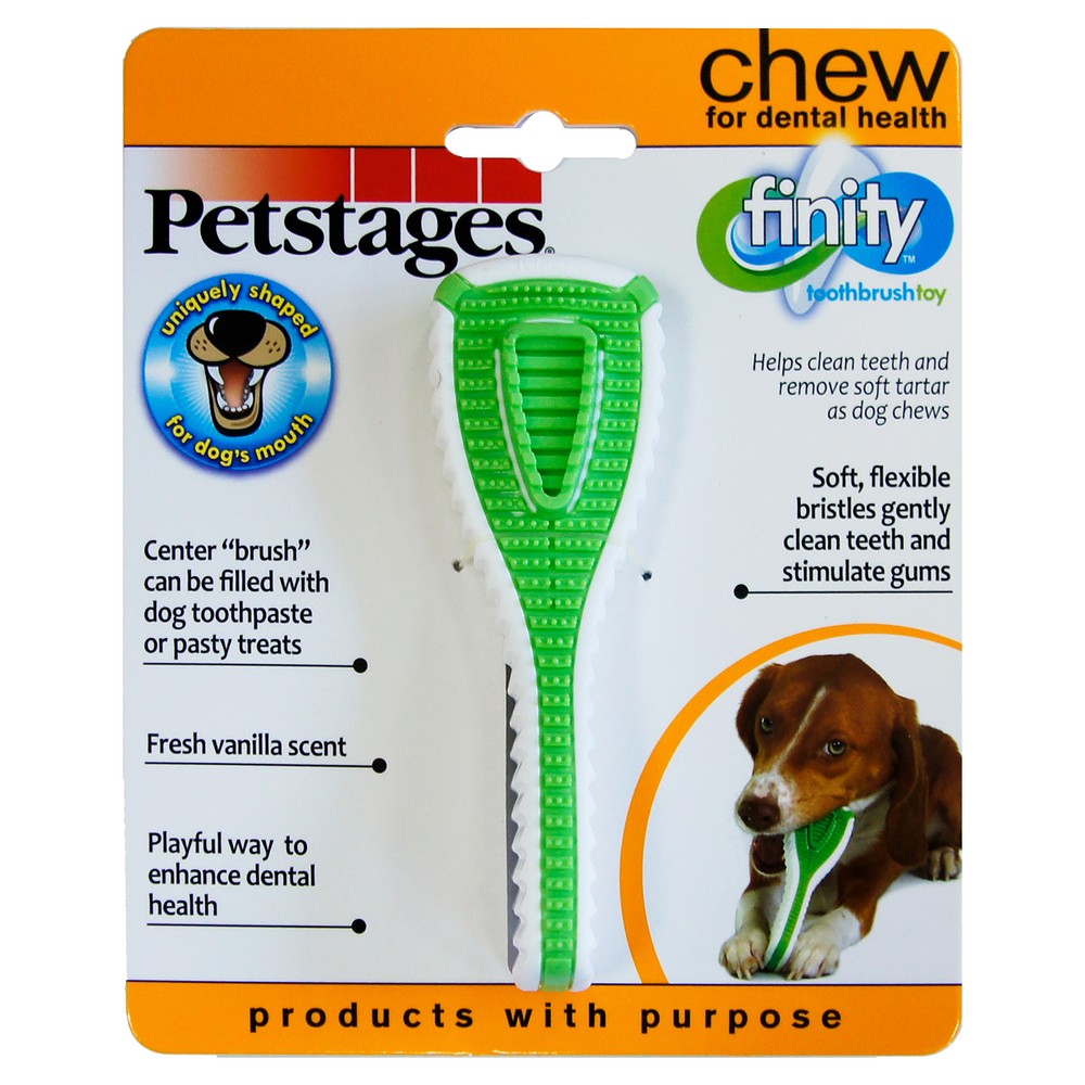 Petstages игрушка для собак Finity Dental Chew зубная щетка 11 см маленькая