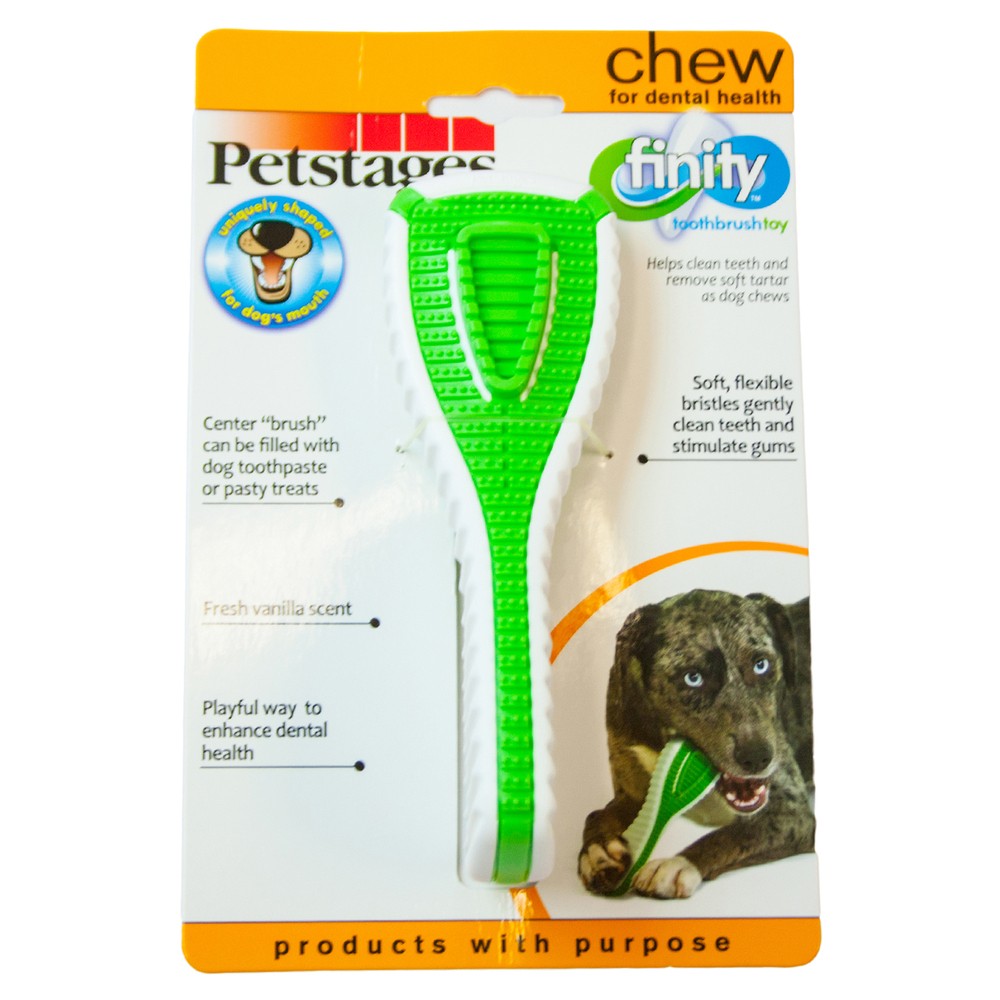 Petstages игрушка для собак Finity Dental Chew зубная щетка 15 см средняя