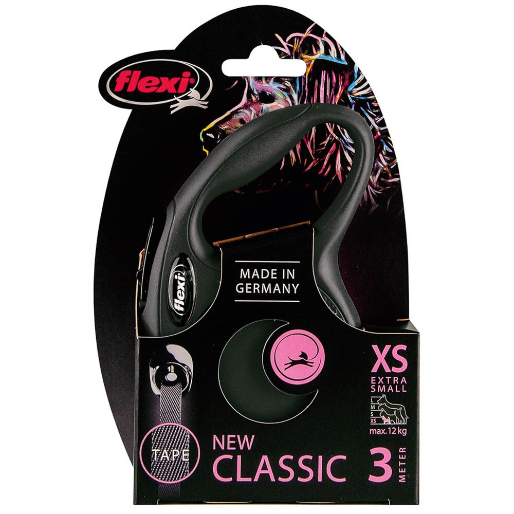 FLEXI рулетка New Classic XS (до 12 кг) 3 м лента черная FLEXI рулетка New Classic XS (до 12 кг) 3 м лента черная