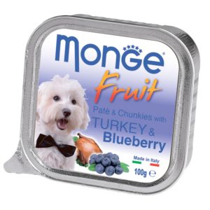 Monge Dog Fruit консервы для собак индейка с черникой (ламистер) 100г